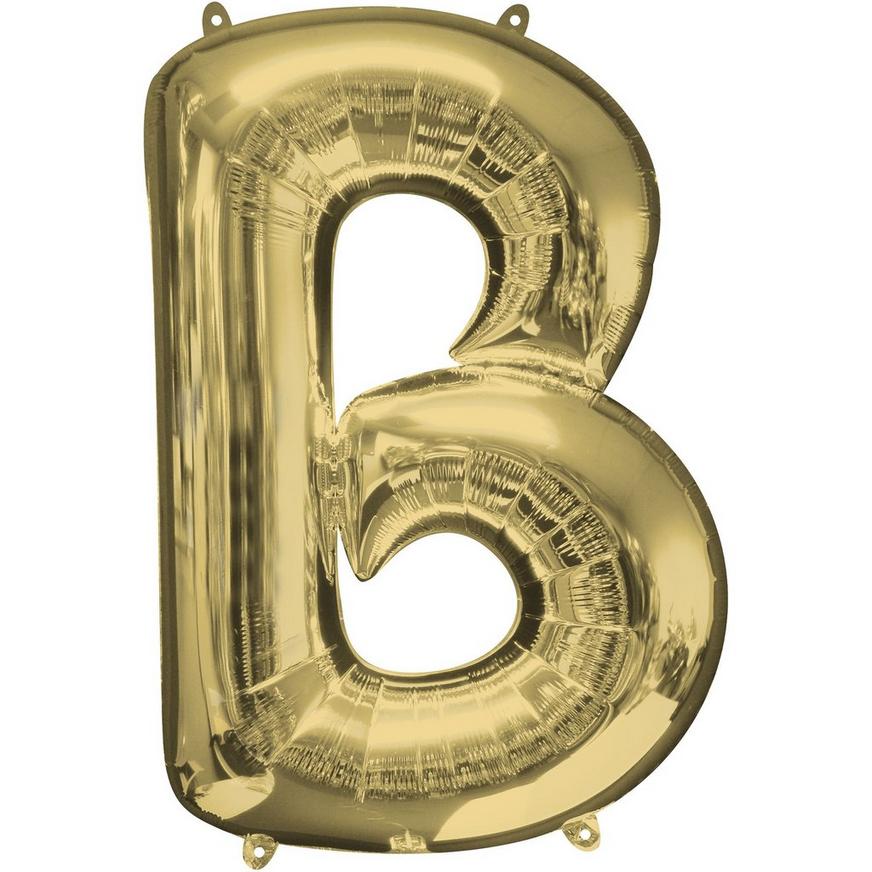34in White Gold Letter Balloon (B)